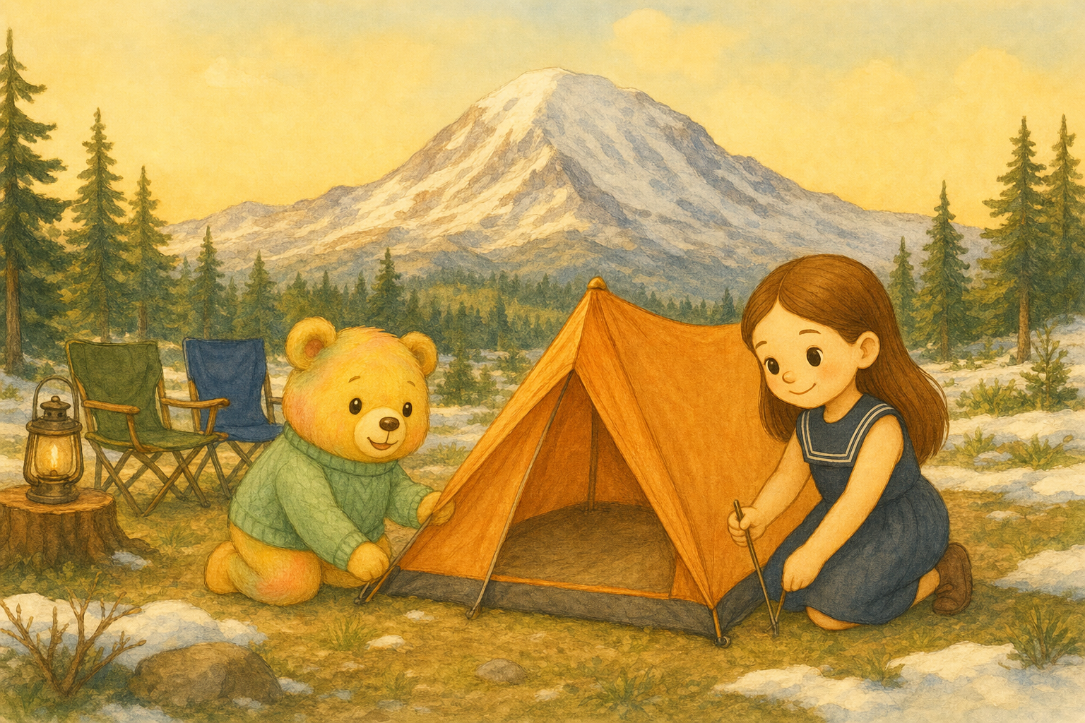 Illustration for Chapter 2: Camp Under the Mountain